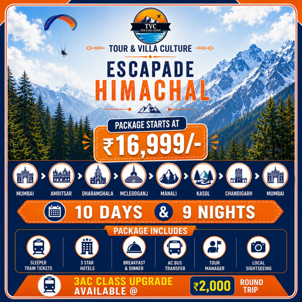 Amritsar Dharamshala Kullu Manali Kasol Manikaran Solang valley