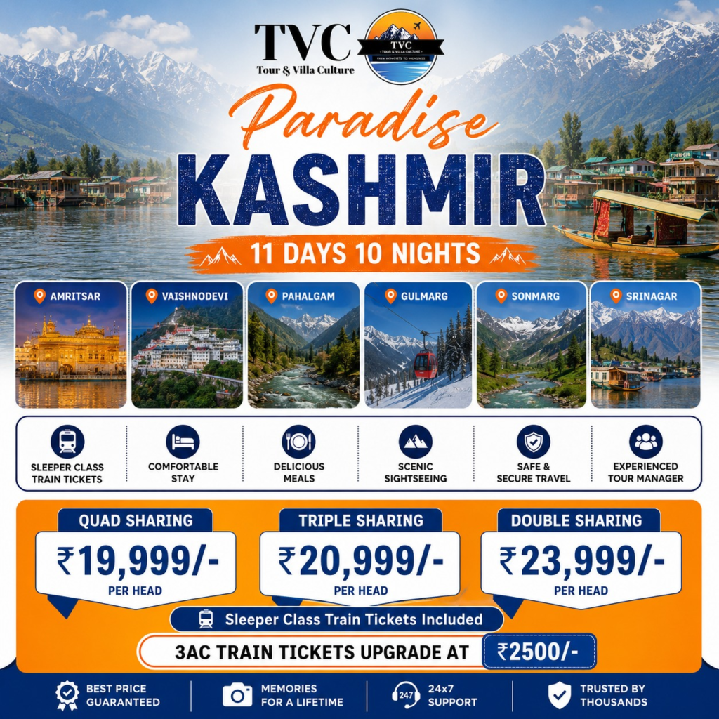 Amritsar Vaishnodevi Pahalgam Gulmarg Sonmarg Srinagar